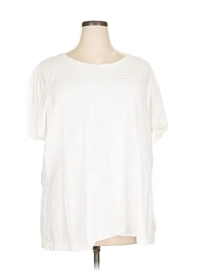 Pre-owned Lane Bryant Short Sleeve T-shirt In White