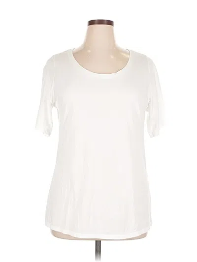 Pre-owned Lane Bryant Short Sleeve T-shirt In White
