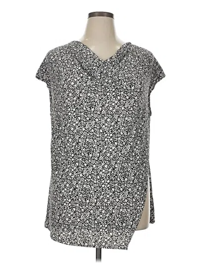 Pre-owned Lane Bryant Short Sleeve Top Gray One Shoulder Neckline Tops