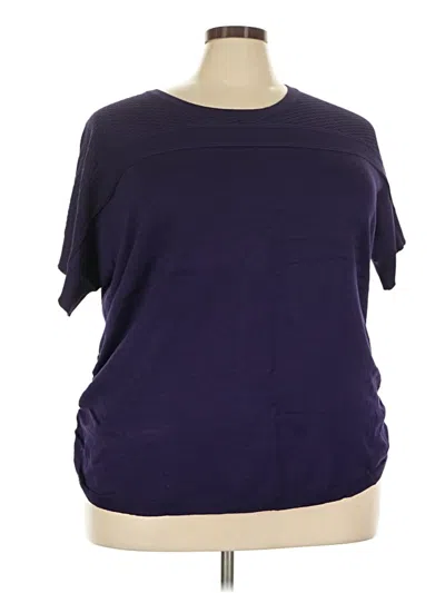 Lane Bryant Short Sleeve Top Purple Boatneck Tops