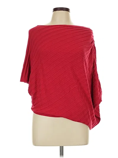 Pre-owned Lane Bryant Short Sleeve Top Red One Shoulder Neckline Tops