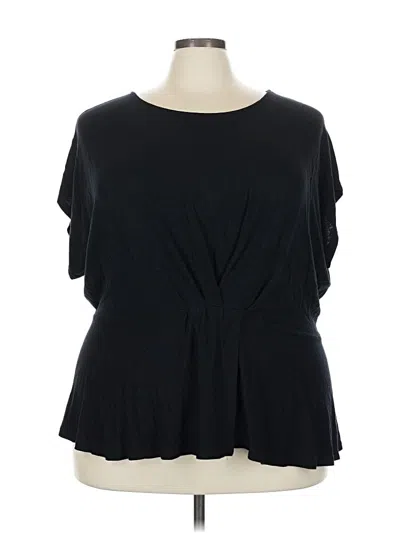 Pre-owned Lane Bryant Short Sleeve T-shirt In Black