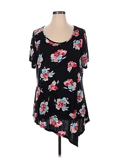 Pre-owned Lane Bryant Short Sleeve T-shirt In Black