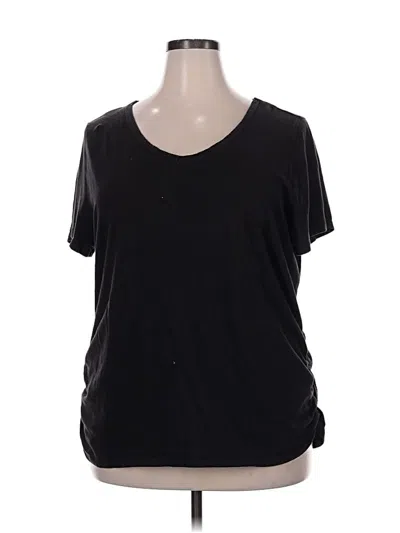 Pre-owned Lane Bryant Short Sleeve T-shirt In Black