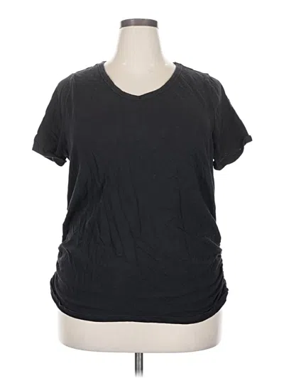 Pre-owned Lane Bryant Short Sleeve T-shirt In Black