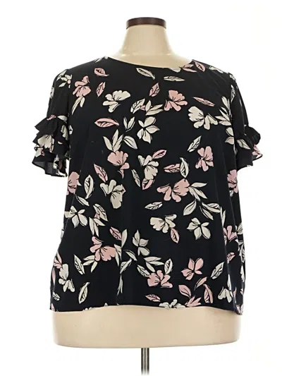 Pre-owned Lane Bryant Short Sleeve T-shirt In Black