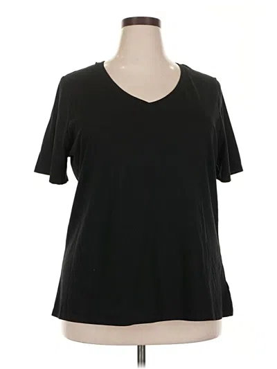 Pre-owned Lane Bryant Short Sleeve T-shirt In Black