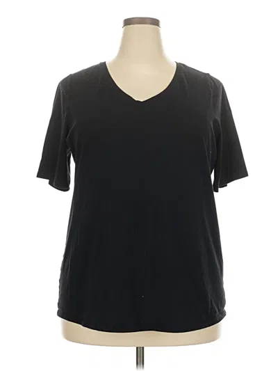 Pre-owned Lane Bryant Short Sleeve T-shirt In Black