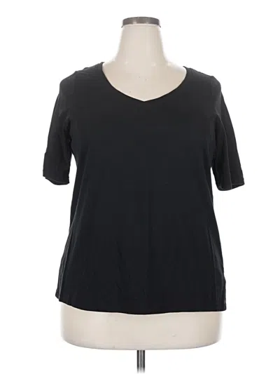 Pre-owned Lane Bryant Short Sleeve T-shirt In Black