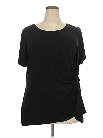 Pre-owned Lane Bryant Short Sleeve T-shirt In Black
