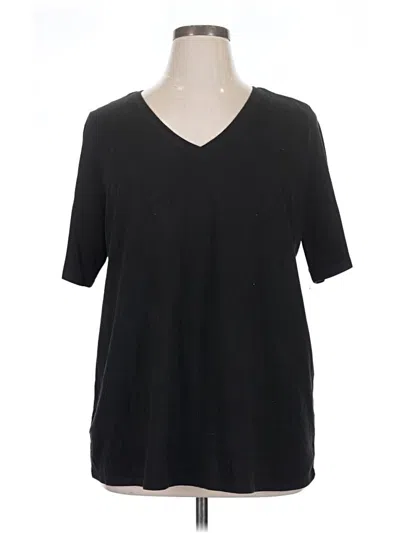 Pre-owned Lane Bryant Short Sleeve T-shirt In Black