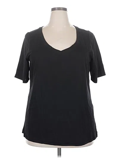 Pre-owned Lane Bryant Short Sleeve T-shirt In Black