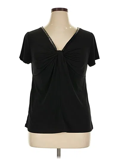 Pre-owned Lane Bryant Short Sleeve T-shirt In Black