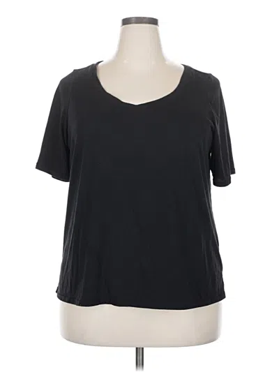 Pre-owned Lane Bryant Short Sleeve T-shirt In Black