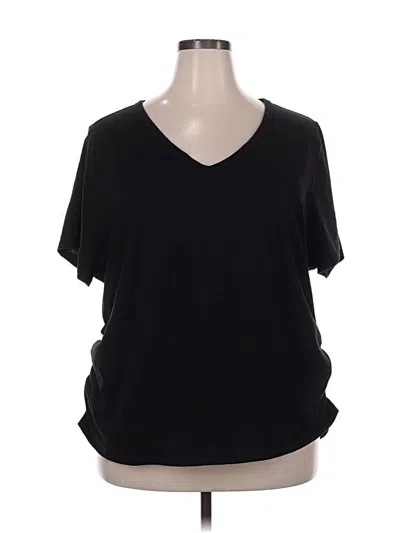 Pre-owned Lane Bryant Short Sleeve T-shirt In Black