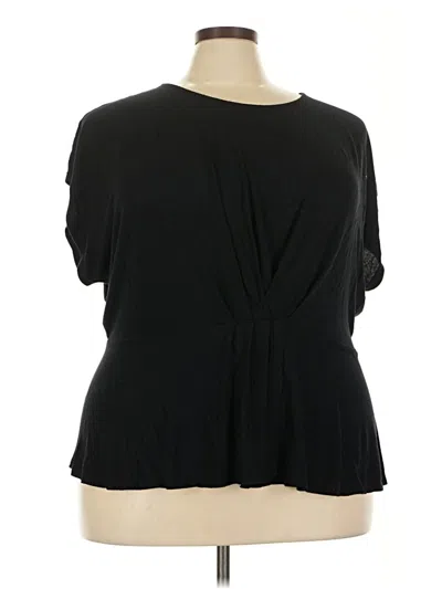 Pre-owned Lane Bryant Short Sleeve T-shirt In Black