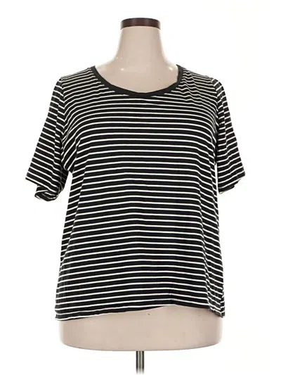 Pre-owned Lane Bryant Short Sleeve T-shirt In Black