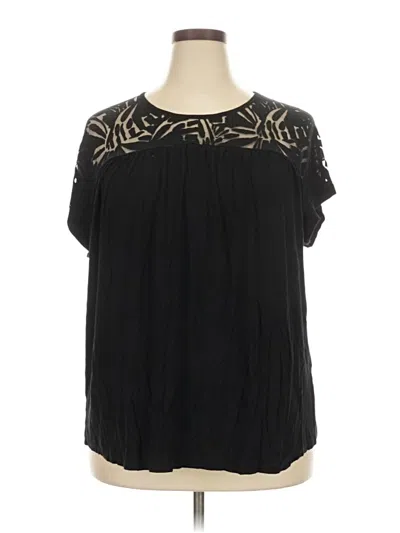 Pre-owned Lane Bryant Short Sleeve T-shirt In Black