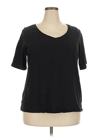 Pre-owned Lane Bryant Short Sleeve T-shirt In Black