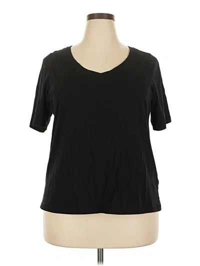 Pre-owned Lane Bryant Short Sleeve T-shirt In Black