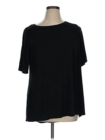 Pre-owned Lane Bryant Short Sleeve T-shirt In Black