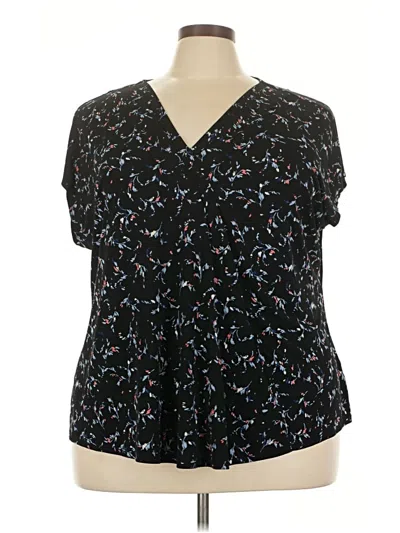 Pre-owned Lane Bryant Short Sleeve T-shirt In Black