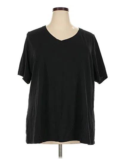 Pre-owned Lane Bryant Short Sleeve T-shirt In Black