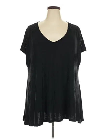 Pre-owned Lane Bryant Short Sleeve T-shirt In Black