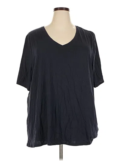 Pre-owned Lane Bryant Short Sleeve T-shirt In Black