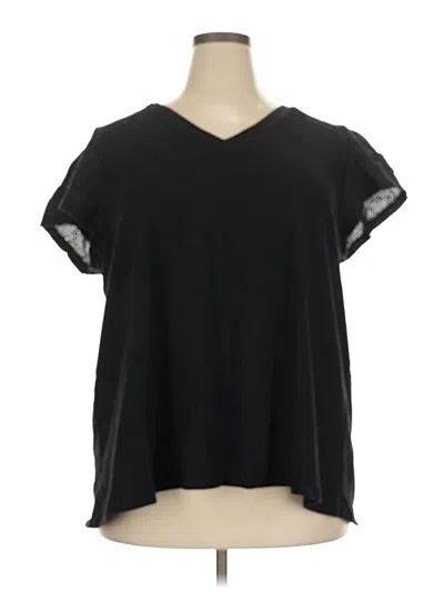 Pre-owned Lane Bryant Short Sleeve T-shirt In Black