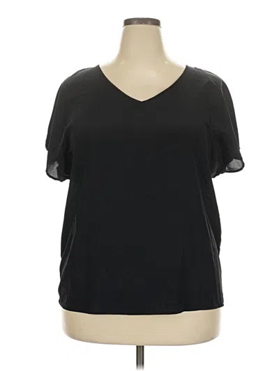 Pre-owned Lane Bryant Short Sleeve T-shirt In Black