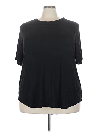 Pre-owned Lane Bryant Short Sleeve T-shirt In Black