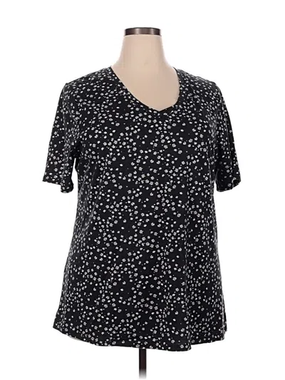 Pre-owned Lane Bryant Short Sleeve T-shirt In Black