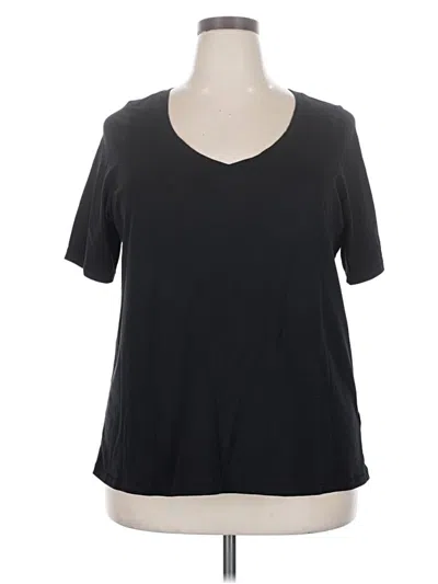 Pre-owned Lane Bryant Short Sleeve T-shirt In Black