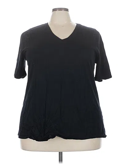 Pre-owned Lane Bryant Short Sleeve T-shirt In Black