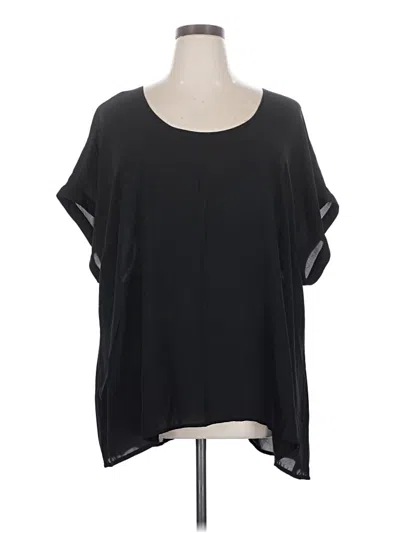 Pre-owned Lane Bryant Short Sleeve T-shirt In Black
