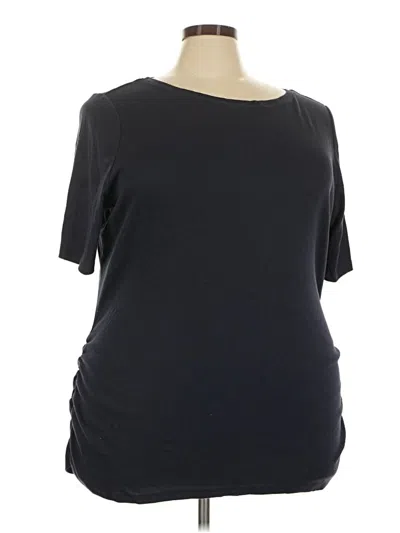 Pre-owned Lane Bryant Short Sleeve T-shirt In Black