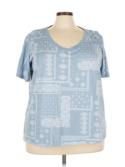 Pre-owned Lane Bryant Short Sleeve T-shirt In Blue