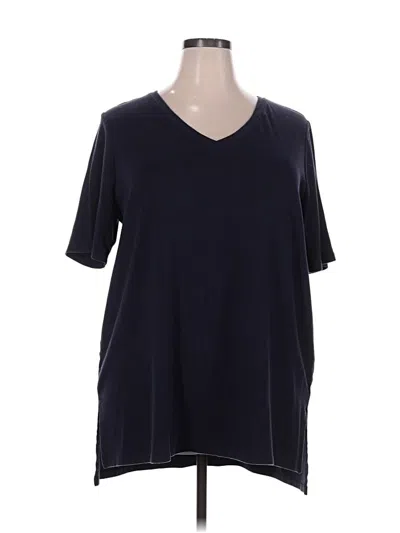 Pre-owned Lane Bryant Short Sleeve T-shirt In Blue