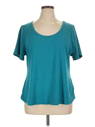 Pre-owned Lane Bryant Short Sleeve T-shirt In Blue