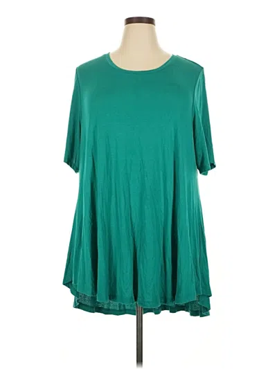 Pre-owned Lane Bryant Short Sleeve T-shirt In Blue