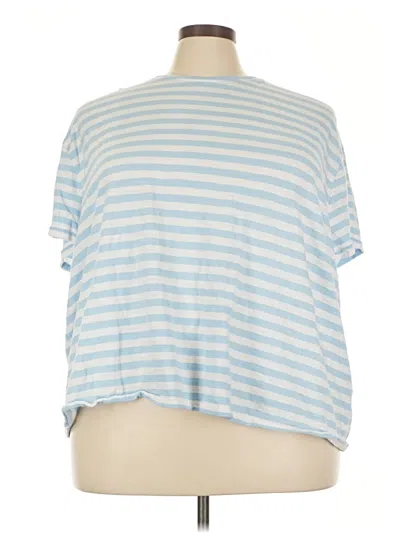 Pre-owned Lane Bryant Short Sleeve T-shirt In Blue