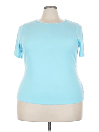 Pre-owned Lane Bryant Short Sleeve T-shirt In Blue