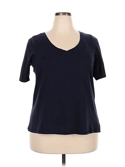 Pre-owned Lane Bryant Short Sleeve T-shirt In Blue