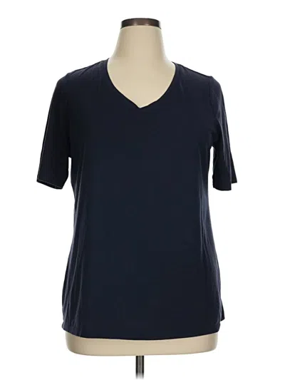 Pre-owned Lane Bryant Short Sleeve T-shirt In Blue