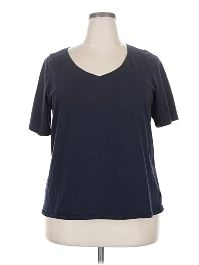Pre-owned Lane Bryant Short Sleeve T-shirt In Blue