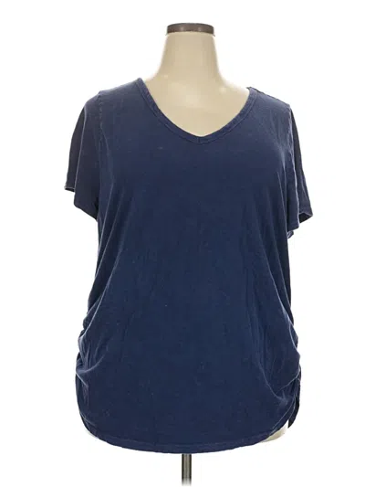 Pre-owned Lane Bryant Short Sleeve T-shirt In Blue