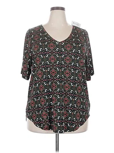 Lane Bryant Short Sleeve T-shirt In Brown
