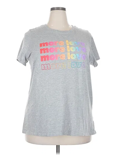 Pre-owned Lane Bryant Short Sleeve T-shirt In Gray