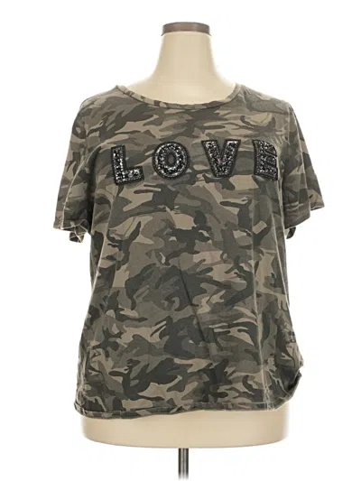 Pre-owned Lane Bryant Short Sleeve T-shirt In Gray